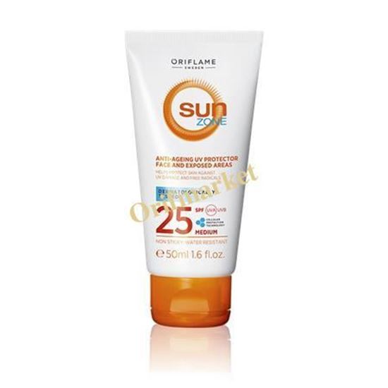تصویر  کرم ضد آفتاب و ضد پیری محافظ UV سان زون  (Sun Zone Anti-ageing UV Protector Face and Exposed Areas SPF 25 Medium)