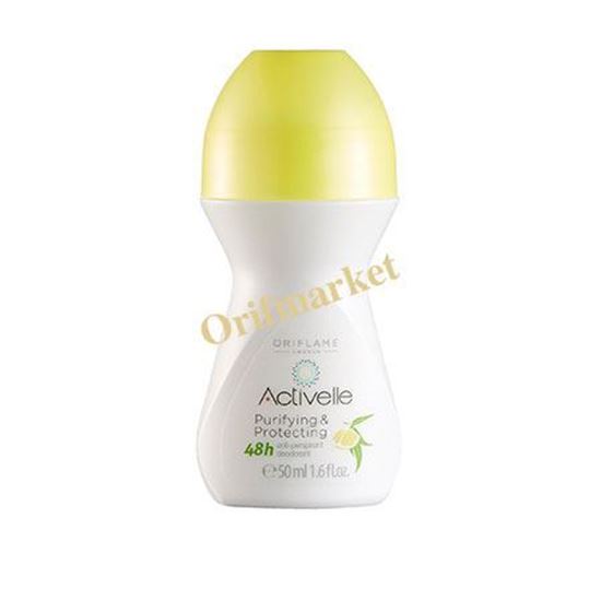 تصویر  دئودورانت رولی ضد تعریق 48 ساعته(رایحه لیمو) Activelle_ Purifying & Protecting Anti-perspirant 48h Deodorant