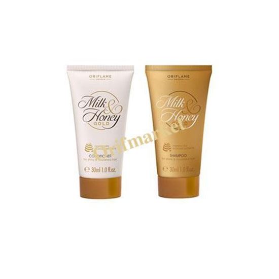 تصویر  ست شامپو و نرم کننده شیر و عسل (سایز کوچک) Milk & Honey Gold Shampoo & condtioner