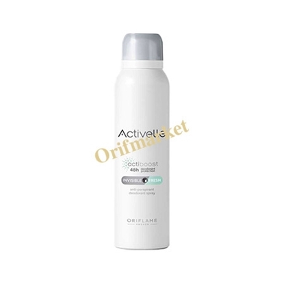 اسپری ضد تعريق مخصوص لباس مشکی و سفید اکتیول Activelle Invisible Fresh Anti-perspirant 48h Deodorant Spray